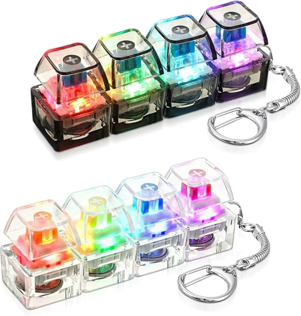 LED Stress Relief Button Keychain Toy