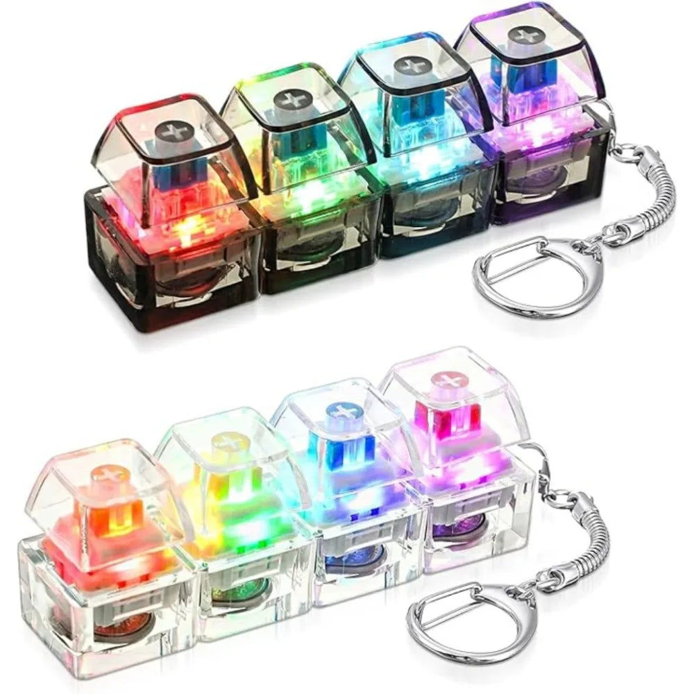 LED Stress Relief Button Keychain Toy