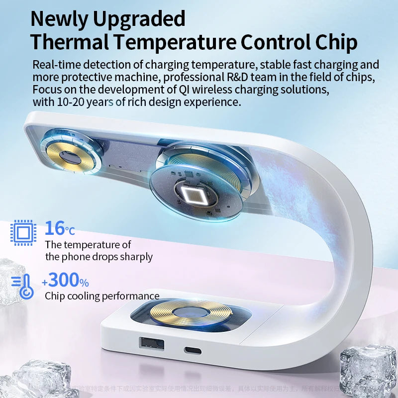 4-in-1 MagSafe Wireless Charging Station – 15W Metal Dock
