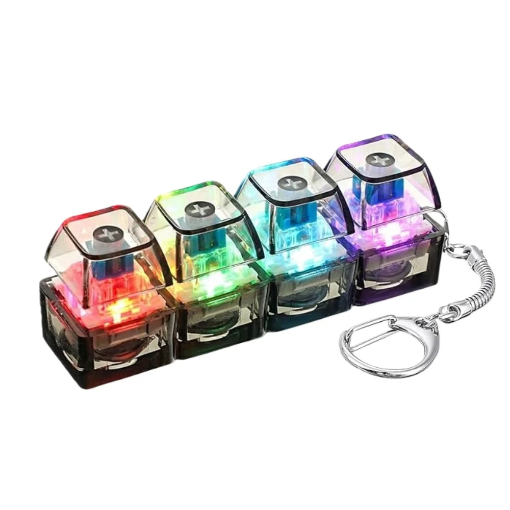 LED Stress Relief Button Keychain Toy