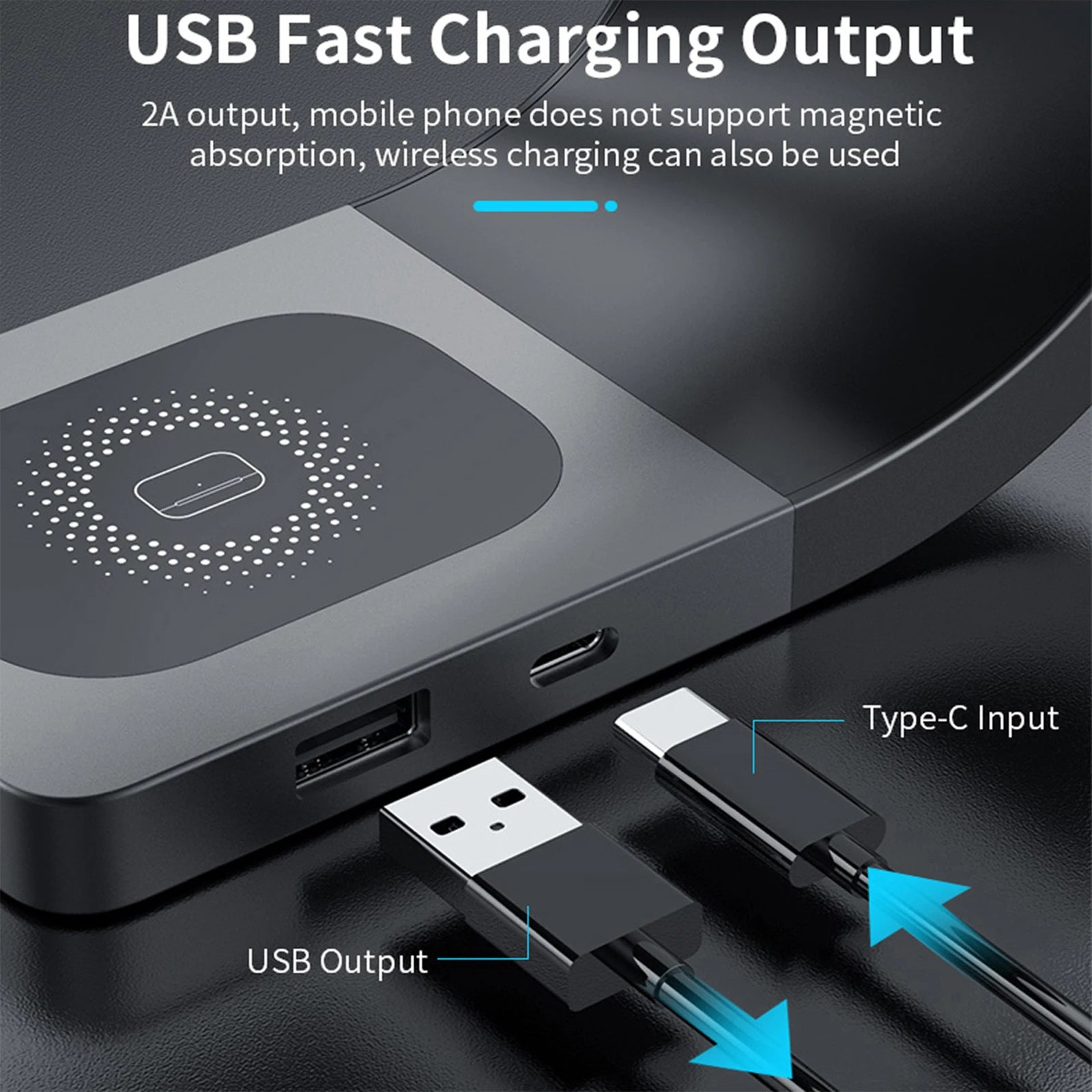 4-in-1 MagSafe Wireless Charging Station – 15W Metal Dock